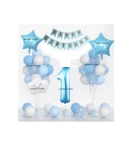 SEVİMLİ BULUT FOLYO BALONLU MAVİ RENK BALON SET