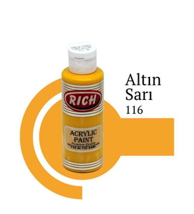 Rich Master Akrilik Boya 120 cc. 116 Altın Sarı 