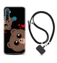 Realme 5i 5 Pro 6i 7 Pro 8 Kılıf Boyun Askılı Silikon Love Animals 1780