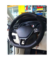 Peugeot 207 Uyumlu Dikmeli Direksiyon Kılıfı Noktalı-Alkantara Siyah