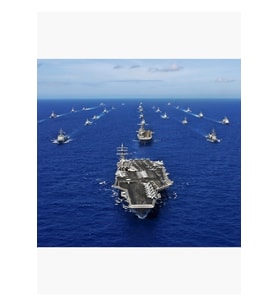 Uçak Gemisi Uss Ronald Reagan, Pasifik Okyanusu'nu Bir Gemi Tablo Ahşap Poster Dekoratif