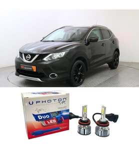 Nissan Qashqai J11 Led Xenon Sis Far Ampulü H8 Duo Yeni Seri Beyaz 2014+