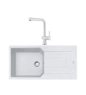Franke UBG 611-100 Bianco Granit Eviye + Franke Active Plus Doccia 2.0 Bianco Sp