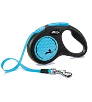 Flexi Geri Çekilebilir Tasma Neon Bant Mavi S 5 Mt