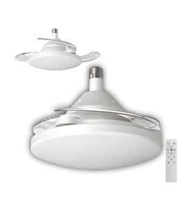 CT-1156 Dolunay Fan Dimlenebilir LED Işıklı Hayalet Pervaneli Tavan Vantilatörü E27 Kumandalı 3 Renk Işık 72W