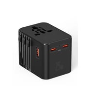 25w Evrensel Seyahat Adaptörü, Eu/us/uk/au Priz Dönüştürücü, 1x Usb, 2x Type-c Hızlı Şarj
