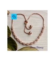 Zirkon Taşlı Rose Oval Asansör Bileklik