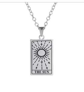 925 Ayar Gümüş  The Sun Tarot Kolye
