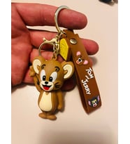 Tom ve Jerry Sevimli Fare Jerry Silikon Anahtarlık – Çanta & Araba Süsü