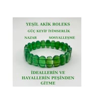 Yeşil Akik Doğal Taş Roleks Bileklik
