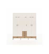 Arges Dolap 6 Raflı 6 Çekmeceli 4 Askılı 220x30x243 Aytaşı-Aytaşı/Çam