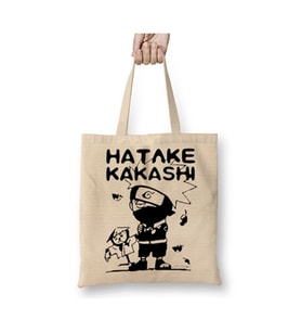 Hatake Kakashi Naruto Anime Beyaz Bez Çanta Uzun Saplı Alışveriş Çantası Plaj Çantası