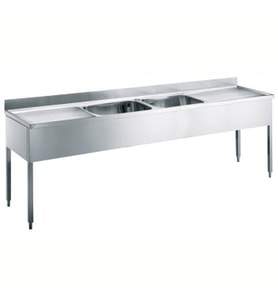 Electrolux Professional 2 Evyeli 600x500 Mm Ve 2 Damlalıklı Evye Ünitesi, 2400 Mm LG2426N