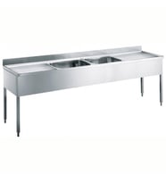 Electrolux Professional 2 Evyeli 600x500 Mm Ve 2 Damlalıklı Evye Ünitesi, 2400 Mm LG2426N
