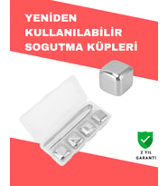 Hızlı Soğutma Özellikli Paslanmaz Metal Buz Küpü Takımı
