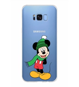 Samsung Galaxy S8 Plus Kapak Mickey Mouse Tasarımlı Şeffaf Silikon Kılıf