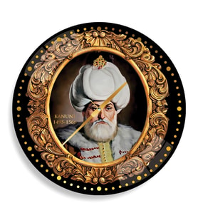 Kanuni Sultan Süleyman Cam Saat - 40 cm