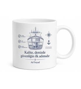 Gemi İnşa Kalite Kontrolcüsü Tersane Denetçisi Çay Kupası Hediye Bardak