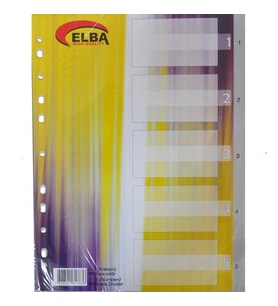 Bafix Seperatör 1-5 Rakamlı Plastik A4