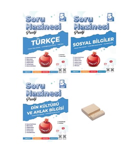 5. Sınıf Prestij Türkçe Sosyal ve Din Soru Hazinesi 3lü Set + Telefon Tutucu