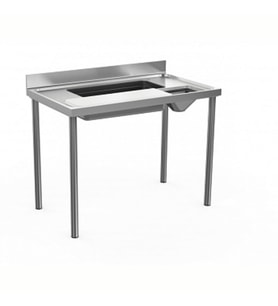 Electrolux Professional Sebze Hazırlık/yıkama Tezgahı, Polietilen Kesme Tahtası, 1 Hazne, Sıyırma Hunisi, Sırtlı - 1200 Mm TLV1210PN