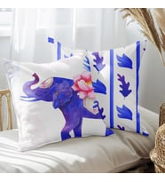 eJOYA Uğurlu Fil Tasarımlı 2'li Yastık İçi Ve Kırlent Kılıfı 45cm 113434