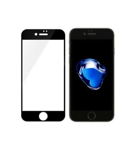 Apple iPhone 7 Plus Uyumlu Zore 3D Muzy Temperli Cam Ekran Koruyucu (Siyah)