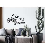 BK Home Göğe Bakalım Duvar Yazısı-1 (Siyah)