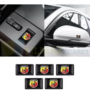 Fiat Abarth Logo Direksiyon Jant Vites Torpido Damla Silikon Oto Sticker 5 Adet ( 17 x 11 mm Ölçü )