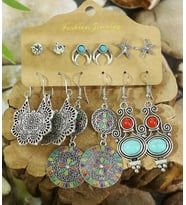 6 li ÇELİK KÜPE SETİ