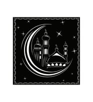 Miyrem Sticker Serisi Cami Silueti (Tip 1) (Siyah)