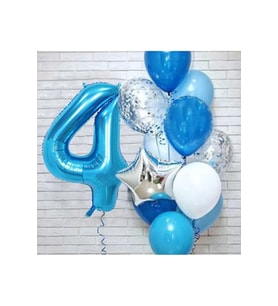 Düvenci Ticaret Mavi Yaş Balon Set 4