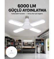 Enerji Tasarruflu LED Ampül 60 Watt 4 Kollu Beyaz Işık Yeni Nesil