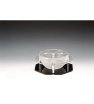 23 CM TEKLİ,POLYCARBONAT  KASELİ KAPAKLI TEŞHİR STANDI
