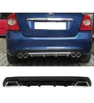 Ford Focus 2 Siyah Difüzör Çiftli Kare Egzoz Görünümlü D Tip Difizör 2004 - 2010