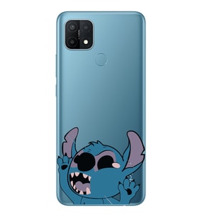 Oppo A15 / A15S Uyumlu Stitch Desenli Şeffaf Telefon Kılıfı