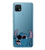 Oppo A15 / A15S Uyumlu Stitch Desenli Şeffaf Telefon Kılıfı