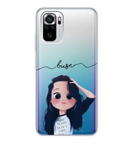 Xiaomi Sweet Girl Tasarımlı Şeffaf Telefon Kılıfı