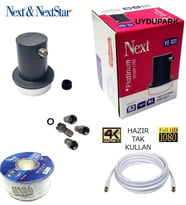 Next Tek'li Tek Çıkışlı Lnb+10 Metre Next Uydu Anten Kablosu