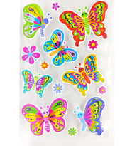 Sticker Kabartmalı A4 boyutunda Stiker Defter, planlayıcı etiket (Lim063) - Kelebek