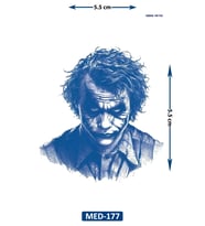 Joker Adaleti 5 cm Minimal geçici Dövme Yarı Kalıcı Geçici Dövme