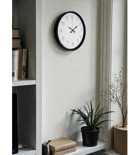 36 Cm Siyah Dekoratif Duvar Saati (Standart)