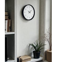 36 Cm Siyah Dekoratif Duvar Saati (Standart)