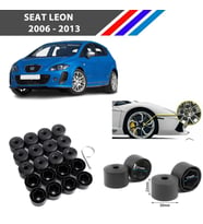 Otozet - Seat Leon Bijon Civata Kapağı Siyah Renk 20 Adetli Set 17mm 1K06011739B9