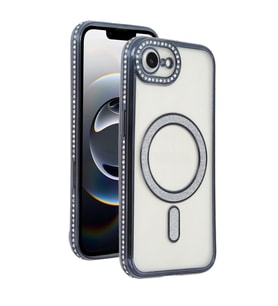 Apple İphone 16e Joke Simli Magneticsafe Kılıf - Siyah
