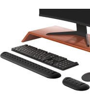 Klasse Gaming Klavye ve Mouse Bilek Destek Seti, ErgoPad, Kaymaz Tabanlı, Nefes Alan Kumaş, Ağrı Önleyici (Siyah Destek Seti)