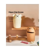 Mini Ayıcık Tasarımlı Tezgah Üstü Çöp Kovası, 1,5 Lt