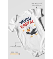 Yavru Kartal Kısa Kollu Bebek Body %100 Pamuk