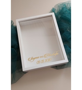30x40 Cm 8 Cm Derin Beyaz Gül Anı Çerçevesi! Gül Kutusu-hkm Ticaret. Isimli+Ledsiz