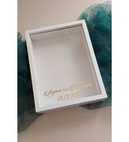 30x40 Cm 8 Cm Derin Beyaz Gül Anı Çerçevesi! Gül Kutusu-hkm Ticaret. Isimli+Ledsiz